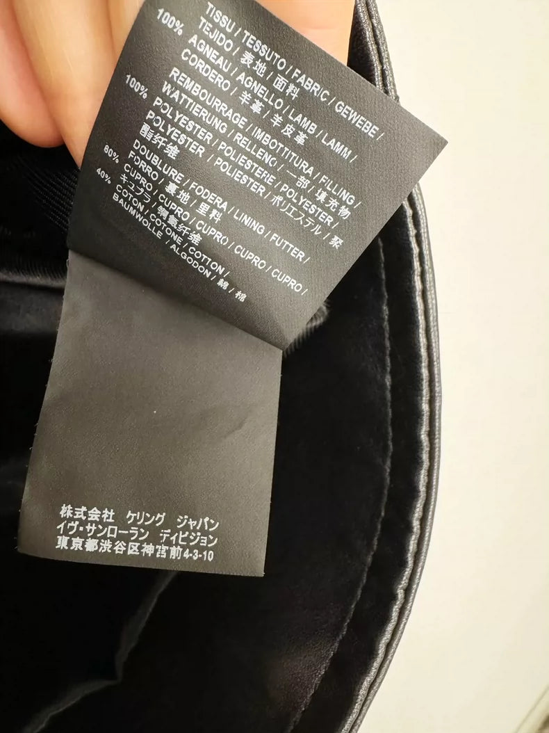 Saint Laurent Leather Biker Jacket in Black