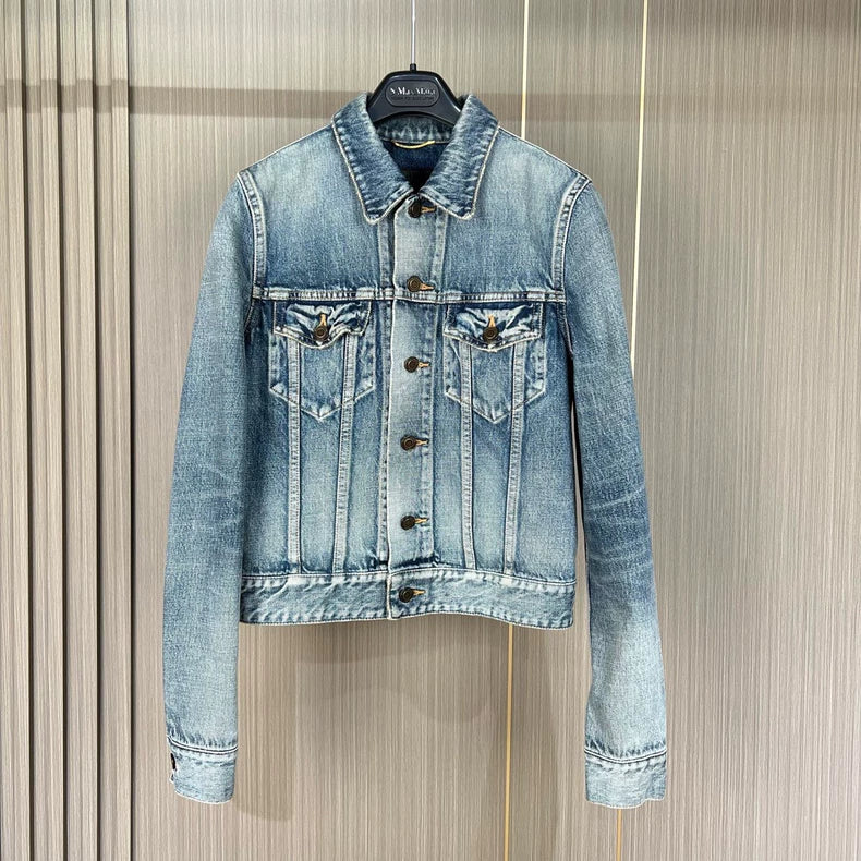 Saint Laurent Wash Denim Jacket Size M
