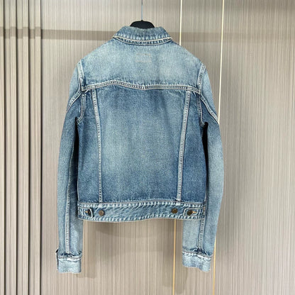 Saint Laurent Wash Denim Jacket Size M