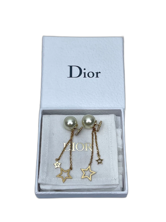 Dior Pearl Star Earrings