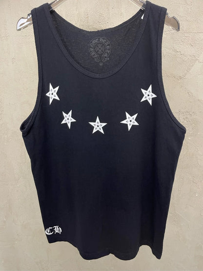 Chrome Hearts Black Star Graphic Tank Top
