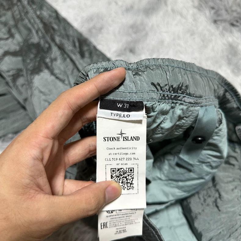 Stone Island Metallic Nylon Casual Pants