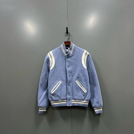 Saint Laurent Blue Baseball Jacket