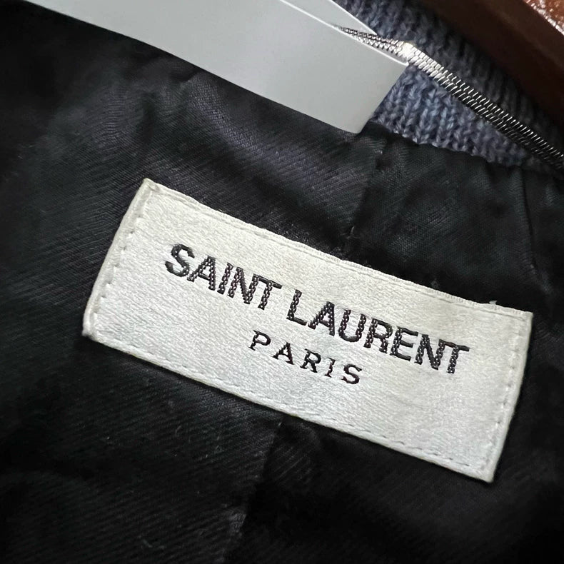 Saint Laurent Blue Baseball Jacket