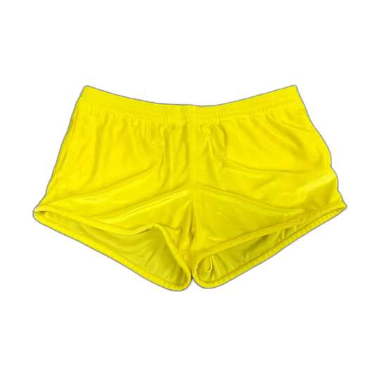 Balenciaga Yellow Velvet Casual Shorts