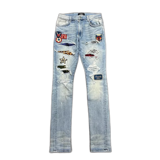 Amiri Patchwork Denim Pants for Men