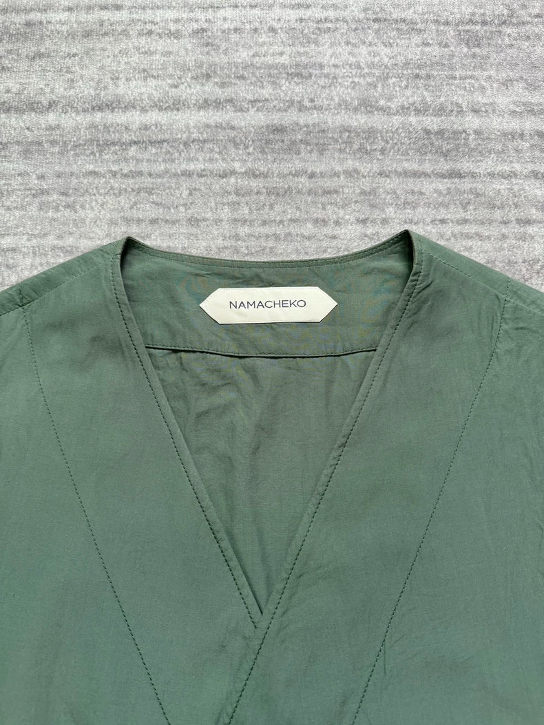 Namacheko Skaftbladen Green Button Jacket-zp