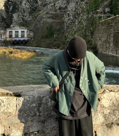 Namacheko Skaftbladen Green Button Jacket-zp