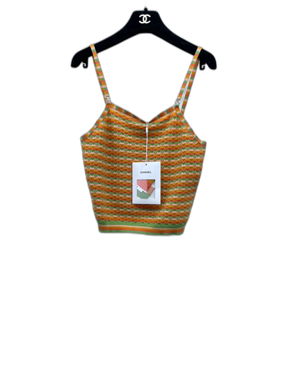 CHANEL Colorful Cashmere Tank Top