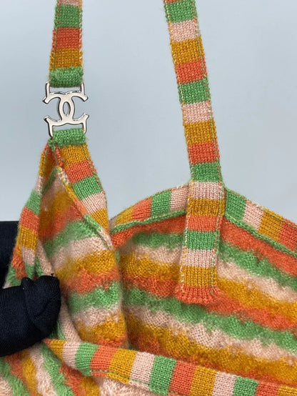 CHANEL Colorful Cashmere Tank Top