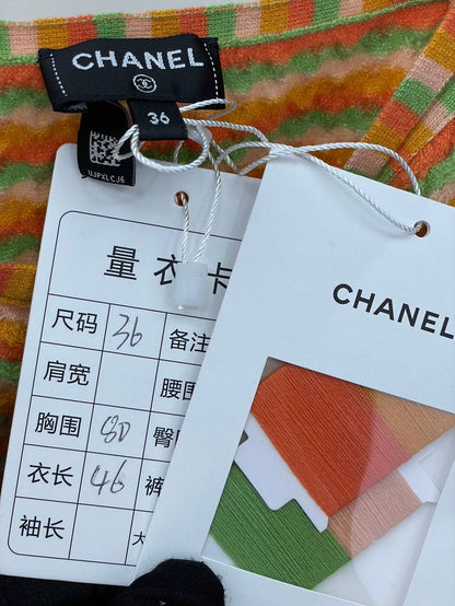 CHANEL Colorful Cashmere Tank Top
