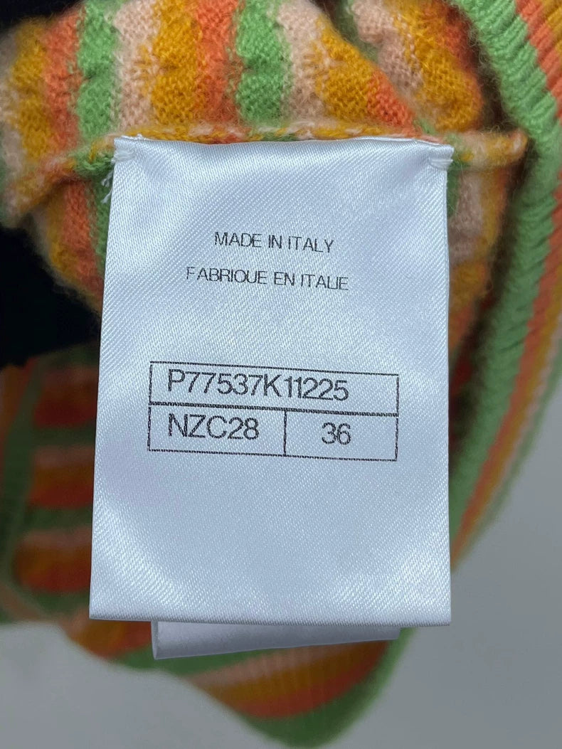 CHANEL Colorful Cashmere Tank Top