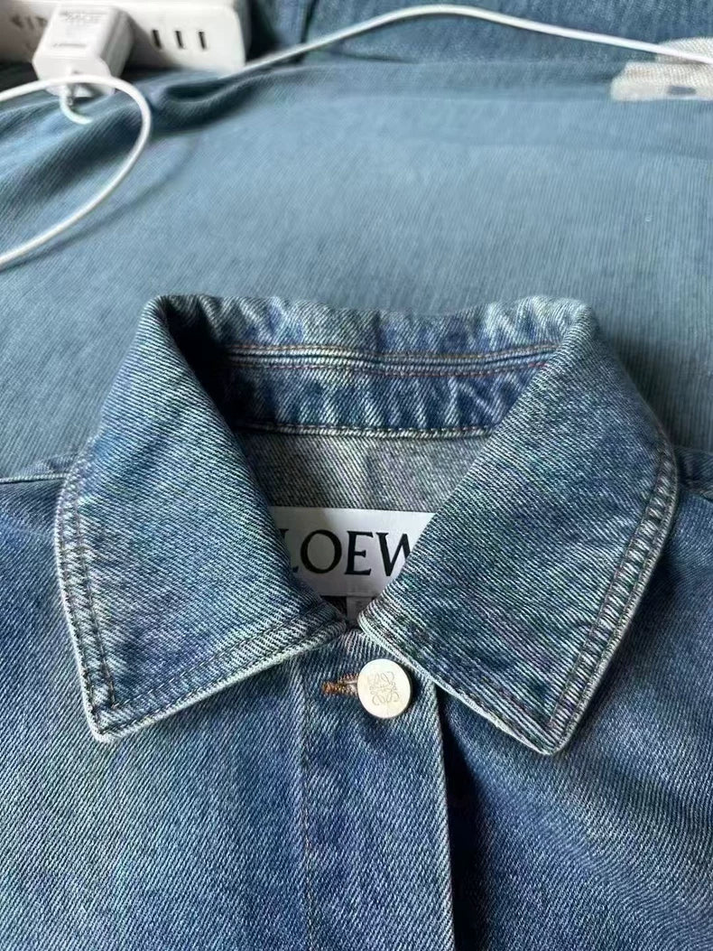 Loewe Denim Jacket with Pocket Leather Tag