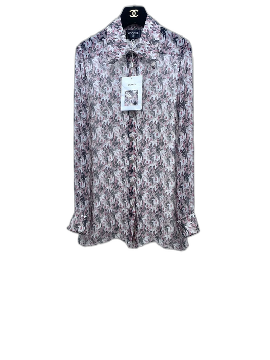 Floral Silk Shirt by Chanel