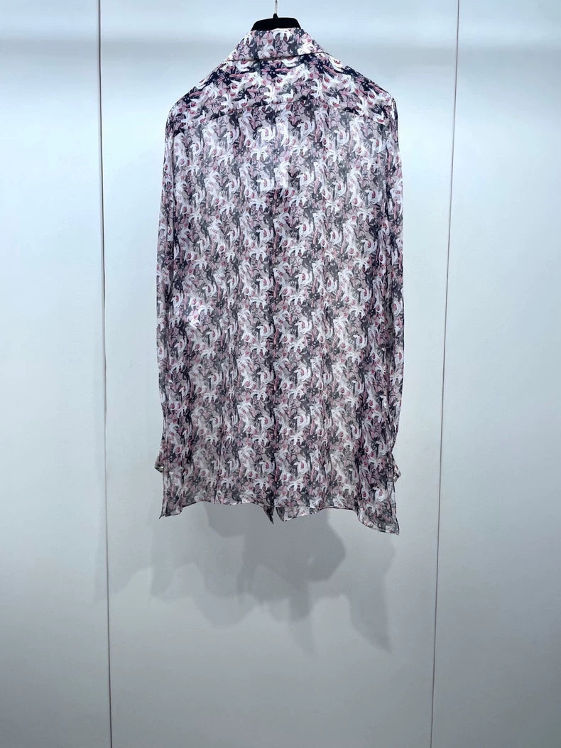 Floral Silk Shirt by Chanel