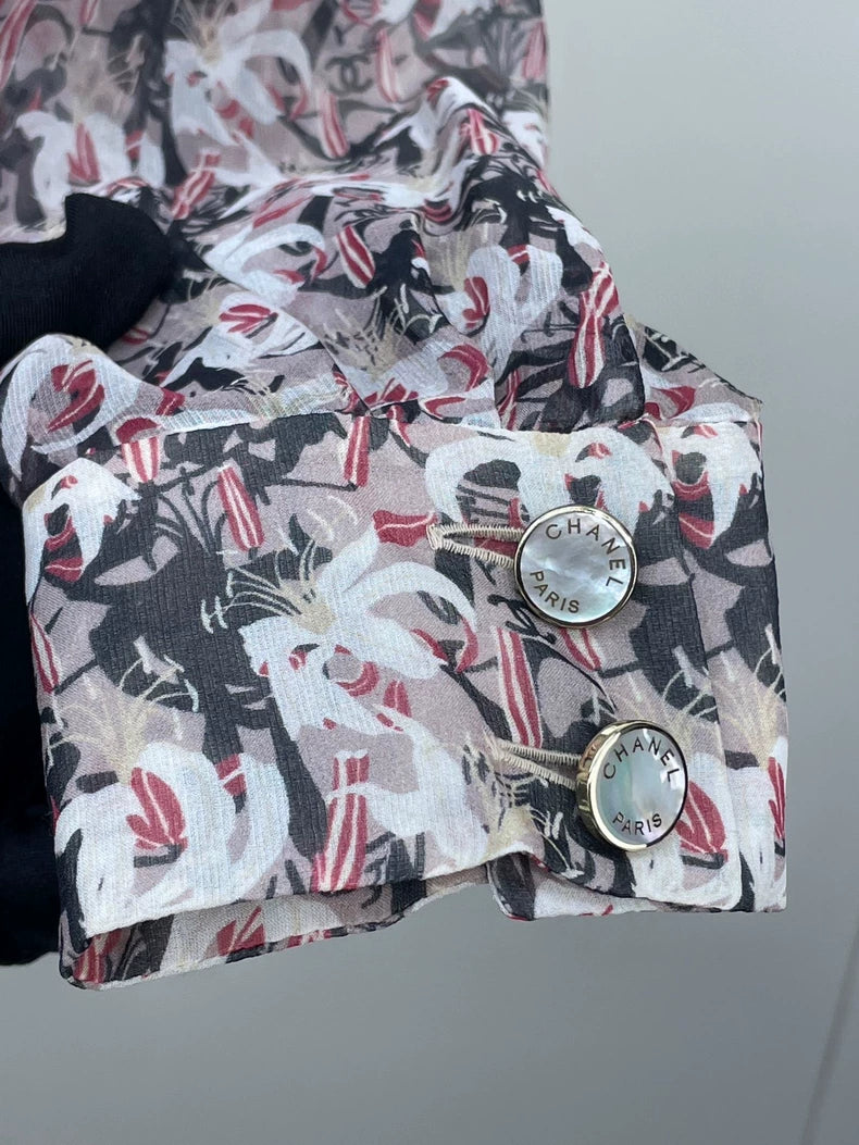 Floral Silk Shirt by Chanel
