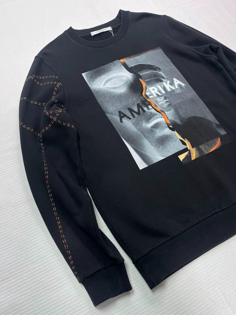 Givenchy Black Graphic Sweatshirt Size S