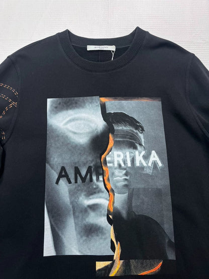 Givenchy Black Graphic Sweatshirt Size S
