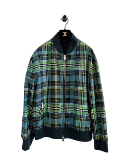 Hermes Green Plaid Reversible Men's Jacket