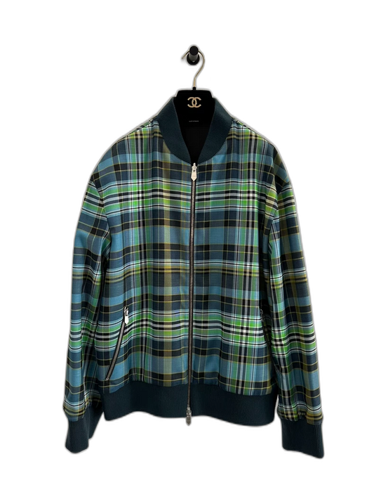 Hermes Green Plaid Reversible Men's Jacket