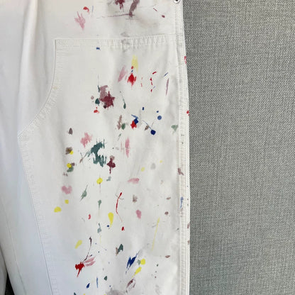 Dior Colorful Ink Splash Denim Pants