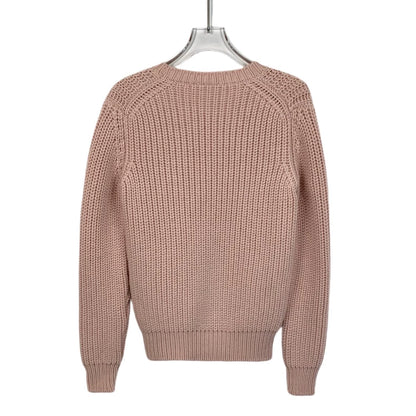 Pink Fendi Logo Wool Sweater
