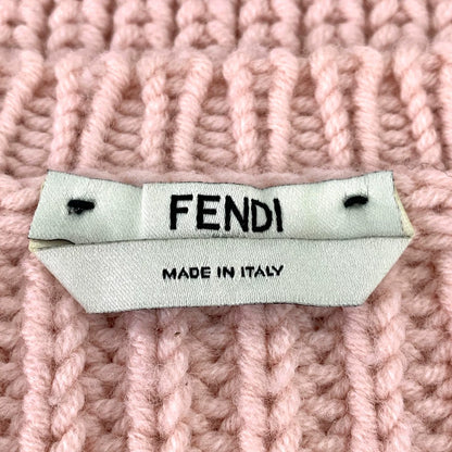 Pink Fendi Logo Wool Sweater