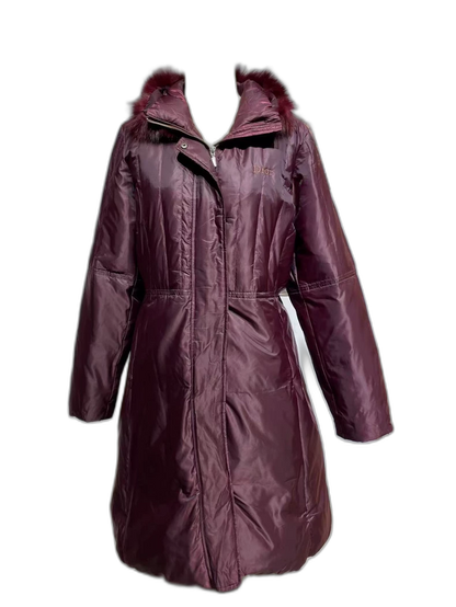 Vintage Dior Burgundy Fur Collar Down Coat
