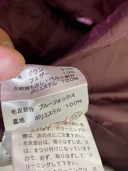 Vintage Dior Burgundy Fur Collar Down Coat