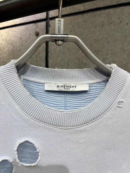 Givenchy Blue Distressed Sweatshirt XS