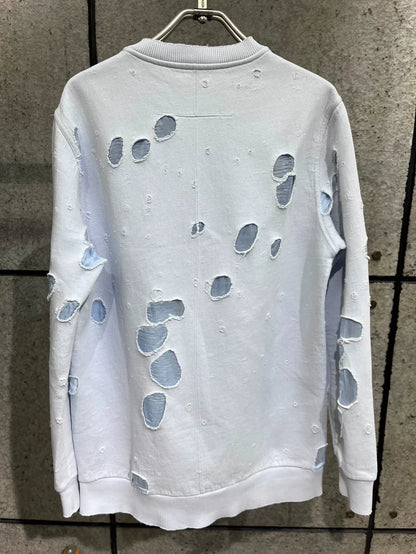 Givenchy Blue Distressed Sweatshirt XS