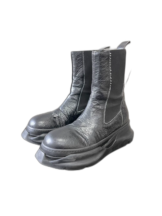 Rick Owens Black Leather Chelsea Boots-yf