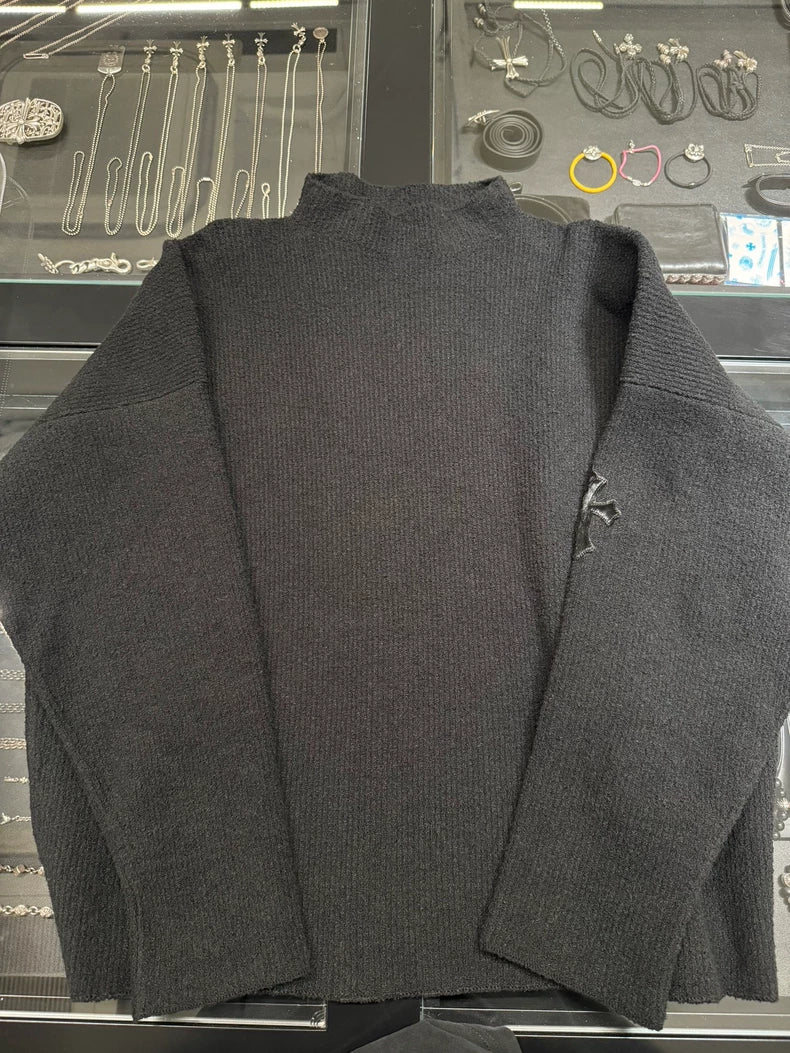 Chrome Hearts Black Horsehair Cross Sweater-yf
