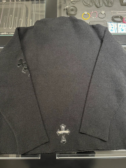 Chrome Hearts Black Horsehair Cross Sweater-yf