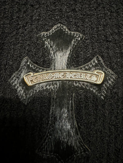 Chrome Hearts Black Horsehair Cross Sweater-yf