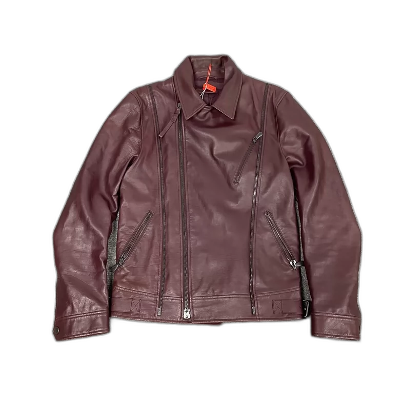 Bottega Veneta Burgundy Leather Jacket