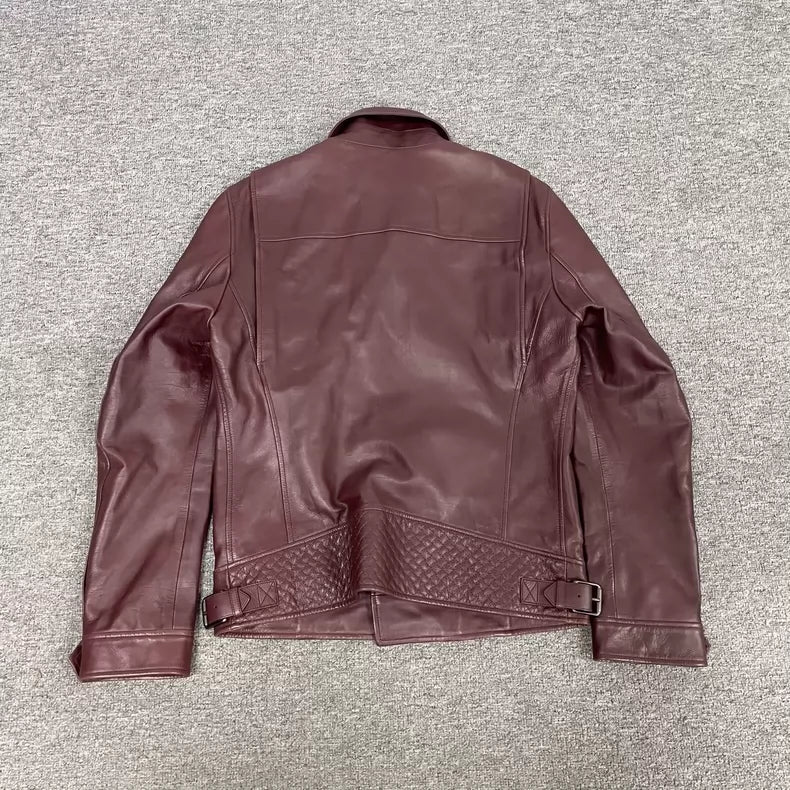 Bottega Veneta Burgundy Leather Jacket