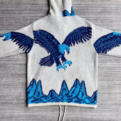 Supreme Eagle Knit Hoodie Jacket-zp