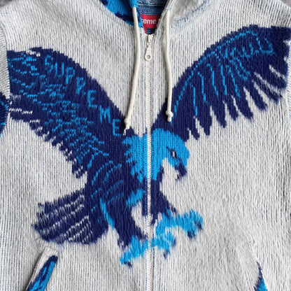 Supreme Eagle Knit Hoodie Jacket-zp