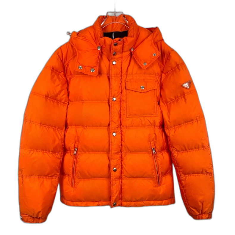 Prada Orange Puffer Jacket XL