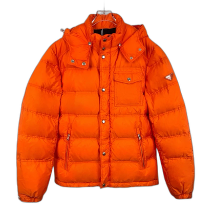Prada Orange Puffer Jacket XL