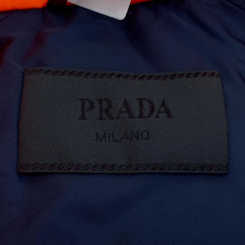 Prada Orange Puffer Jacket XL