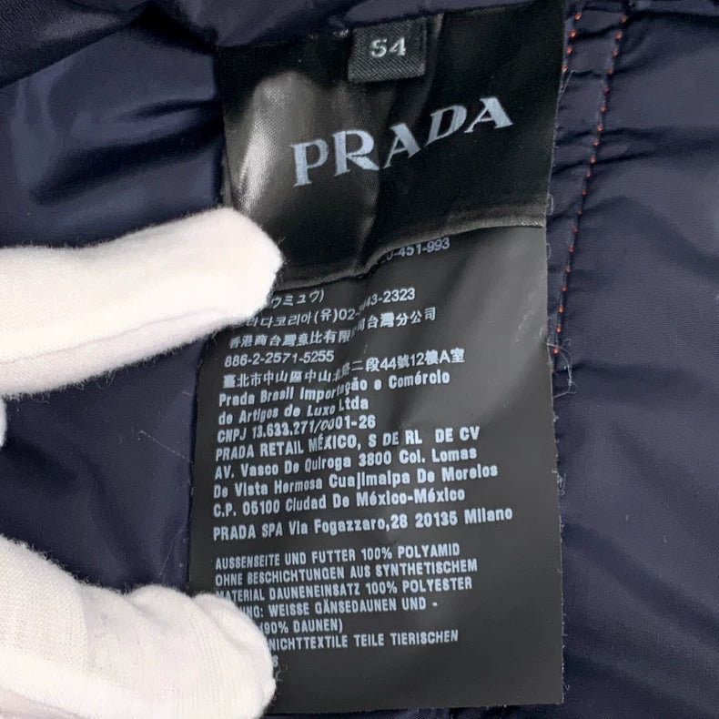 Prada Orange Puffer Jacket XL