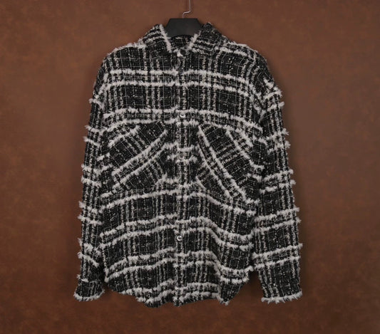 FaithConnexion Houndstooth Wool Jacket-yf