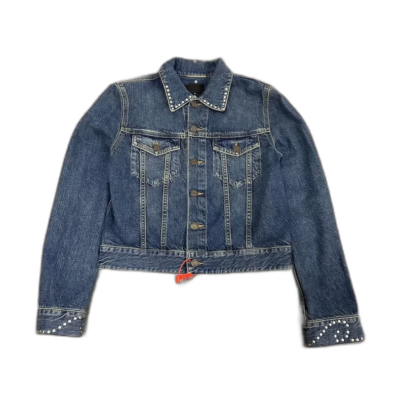 YSL Studded Denim Jacket Medium Size