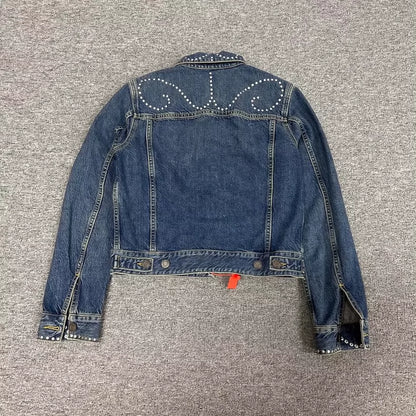 YSL Studded Denim Jacket Medium Size