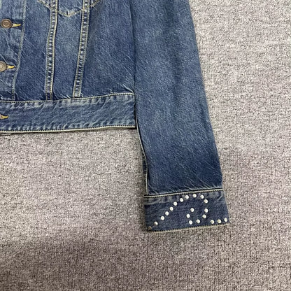 YSL Studded Denim Jacket Medium Size