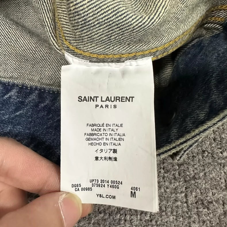 YSL Studded Denim Jacket Medium Size