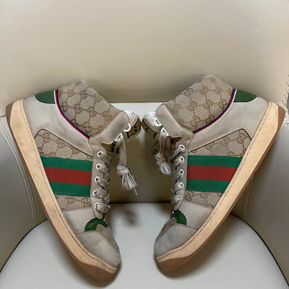 Gucci Screener Vintage Sneakers in Brown Leather 0079