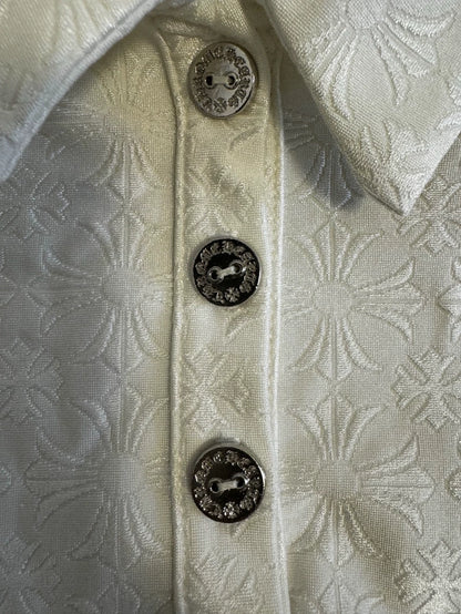 Chrome Hearts White Polo Tennis Shirt